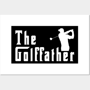 Mens The Golffather Golf Father Funny Golfing Fathers Day Posters and Art